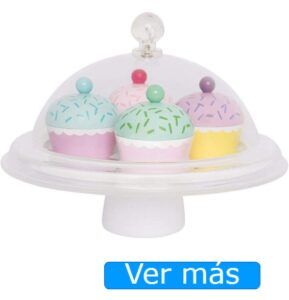 Alimentos de madera-Cupcakes de juguete JaBaDaBaDo