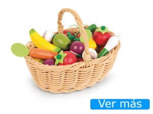 Alimentos de madera: cesta de frutas y verduras Janod