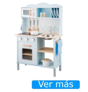 Cocinita de madera de juguete New Classic Toys azul