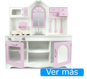 Cocinita de madera rosa Leomark