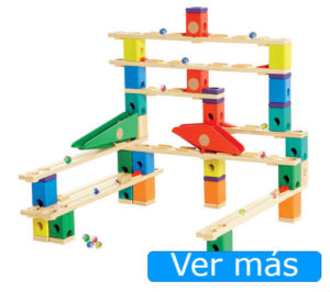 Juguetes de madera circuitos de canicas medio