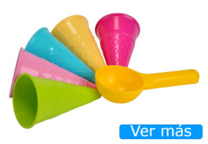 Juguetes de playa originales: conos de helado