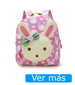 Mochilas de guardería: rosa con conejito