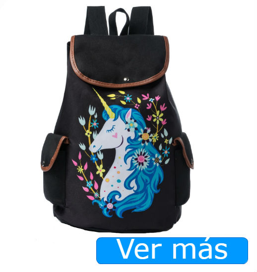 Mochilas de unicornios con bolsillos