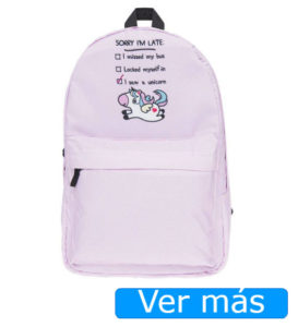 Mochilas de unicornios Kfnire rosa