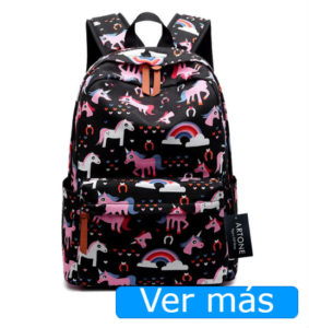 Mochilas de unicornios: mochila fondo negro