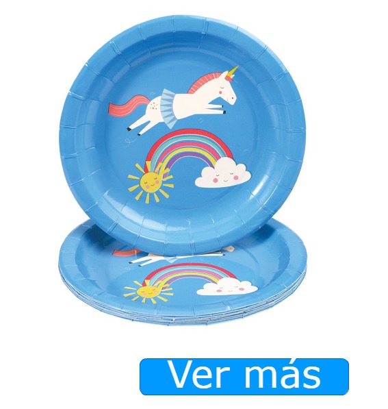 Platos para fiesta de unicornios