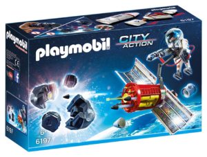 Playmobil astronauta y satélite