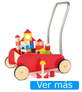 bloques de madera con carro andador