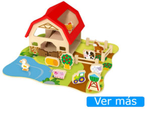 Animales de madera granja Tooky Toy