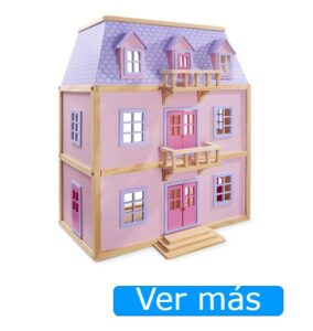 Casa de muñecas victoriana de madera