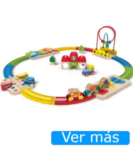 Circuito de tren de madera musical de Hape