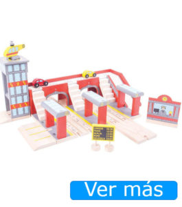 Estación para tren de madera de Bigjigs