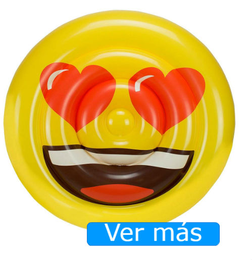 Flotadores gigantes Amazon emoji corazones