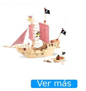 Alternativas al barco pirata Playmobil: barco Estia de madera