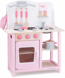 Cocinita de madera rosa New Classic Toys