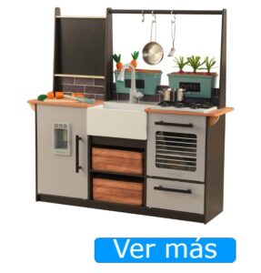Cocinitas Kidkraft. Cocina moderna con toques rústicos