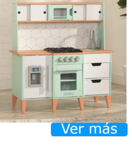 Cocinitas de madera Kidkraft blanco y menta