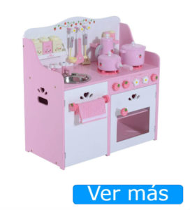 Cocinitas de madera rosa Homcom