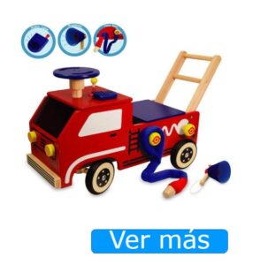 Correpasillos de madera camión de bomberos I'm Toy