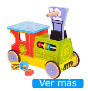 Correpasillos de madera locomotora