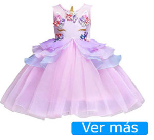 Disfraz de princesa unicornio con tutu rosa