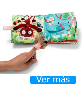 Libros para bebés de un año. Libro Lilliputiens del oso César: 'Beso y a la cama'