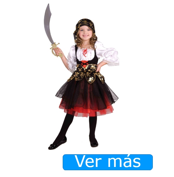 Disfraz de pirata para niña con tutú 