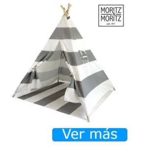 Tipi indio de rayas grises