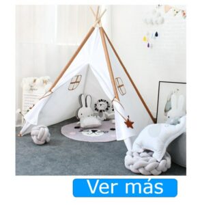 Tipi para niños blanco y marrón