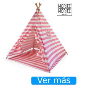 Tipi para niños de rayas rosas