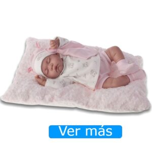 Bebés reborn-Muñeca Luna acostadita Antonio Juan