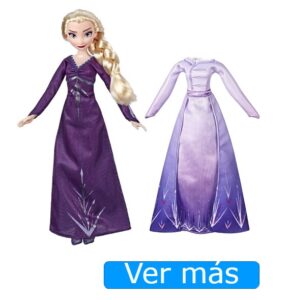 Muñecas de Frozen 2: Muñeca Elsa con 2 vestidos