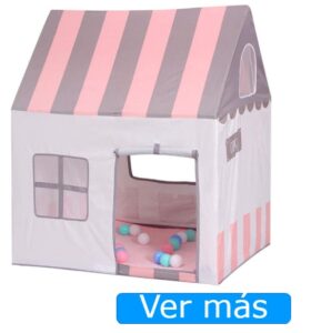 Casita de tela con puerta