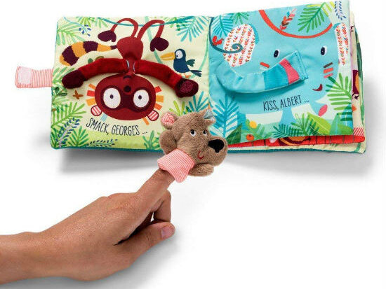 Libros para bebés de un año. Libro Lilliputiens del oso César: 'Beso y a la cama'