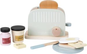 Tostadora de juguete para niños, complemento educativo Montessori para cocinitas infantiles