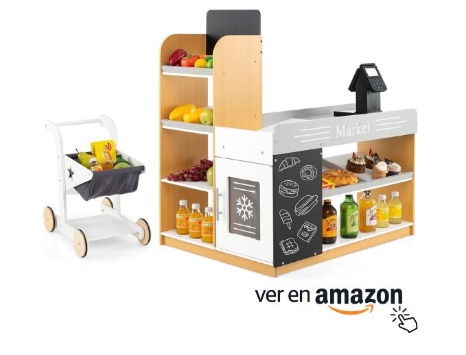 Juguetes Black Friday Montessori: supermercado de madera
